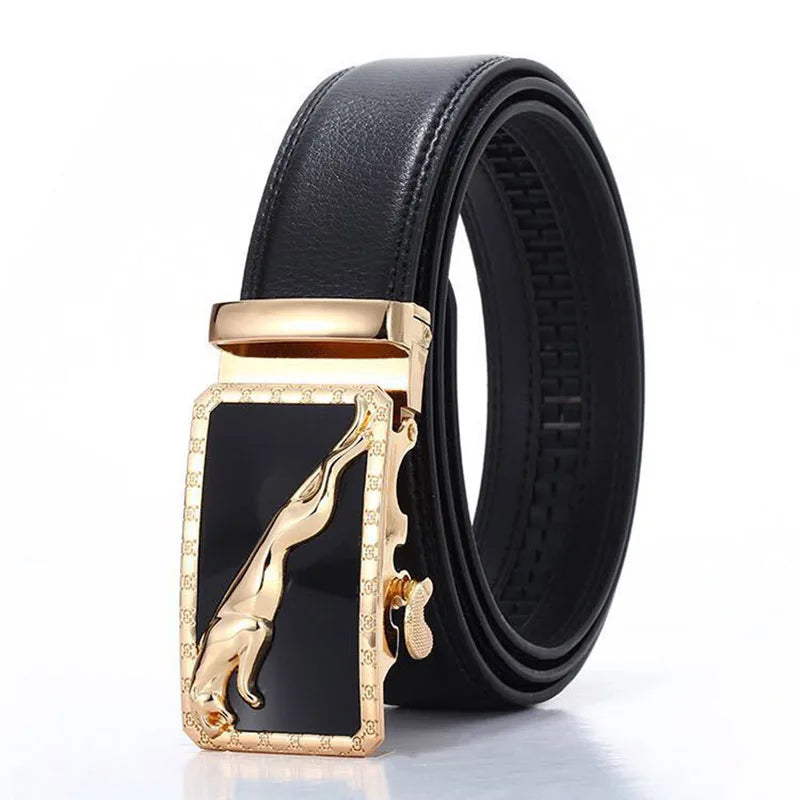 Belt Men's Business Boys Automatic Buckle Jaguar Daily Use All-Match Trousers Clothing Decoration Luxury New Version Of The Belt