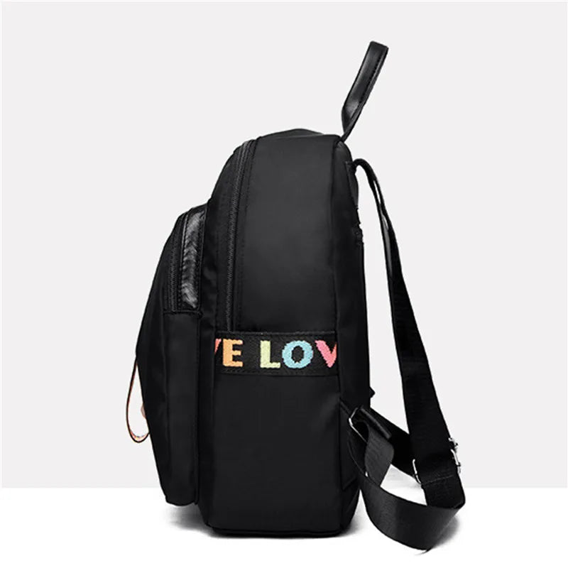 Anti-theft Backpack Waterproof Fabric Large Female Shoulder Bag Teenage Large Capacity Simple Casual Travel Bagpack