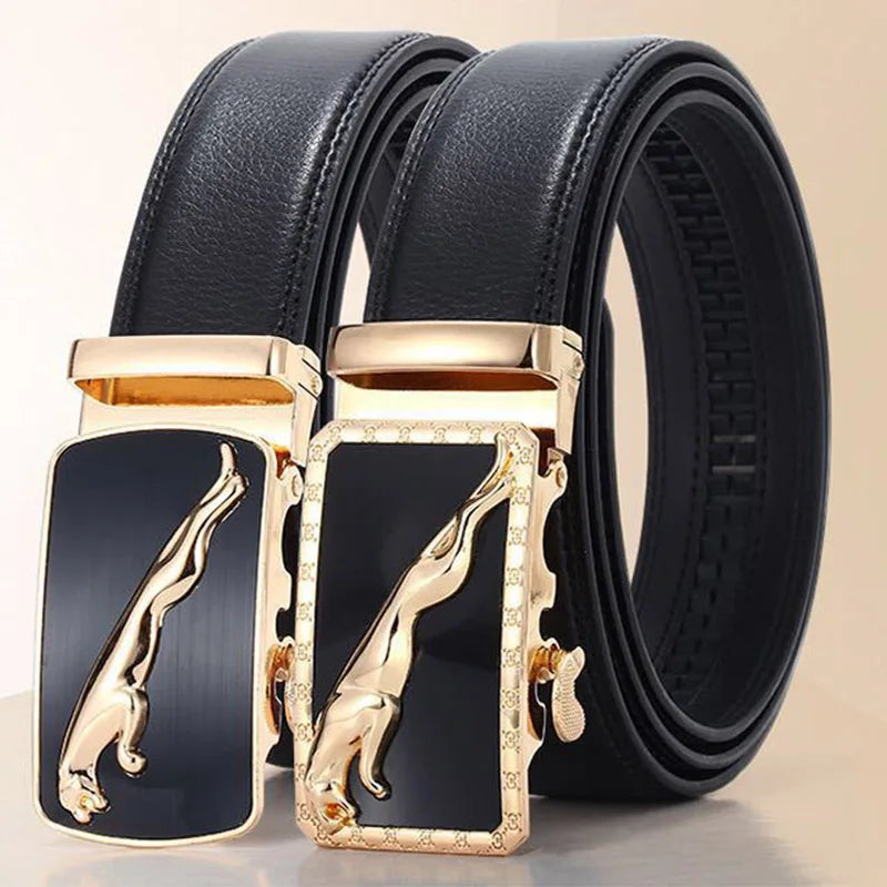 Belt Men's Business Boys Automatic Buckle Jaguar Daily Use All-Match Trousers Clothing Decoration Luxury New Version Of The Belt