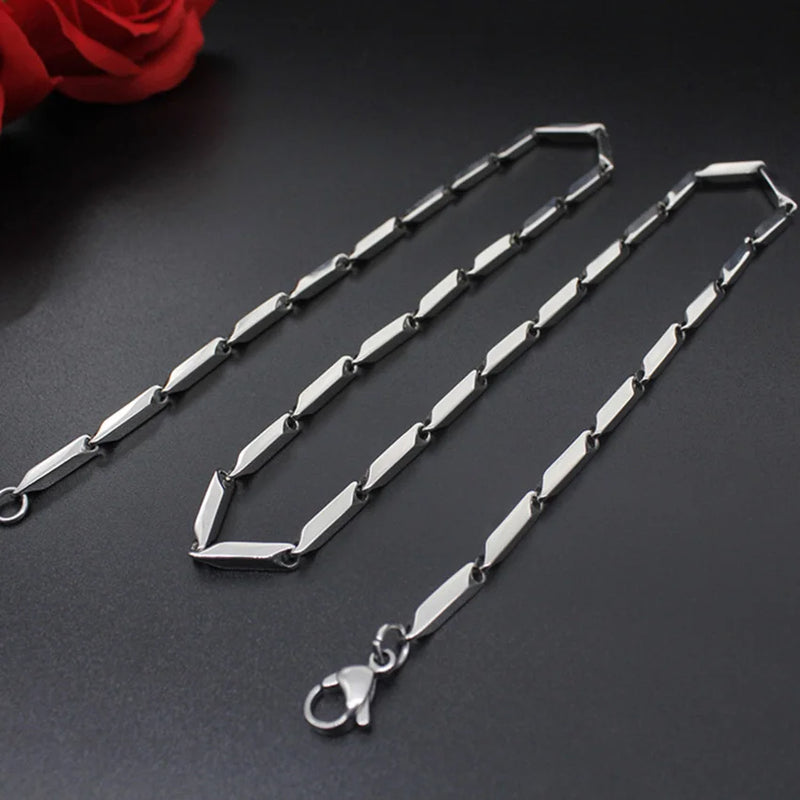 Fashion High-end New Titanium Steel Necklace Melon Chain Stainless Steel Chain Men And Women Fashion Necklace Gift Hot Sale