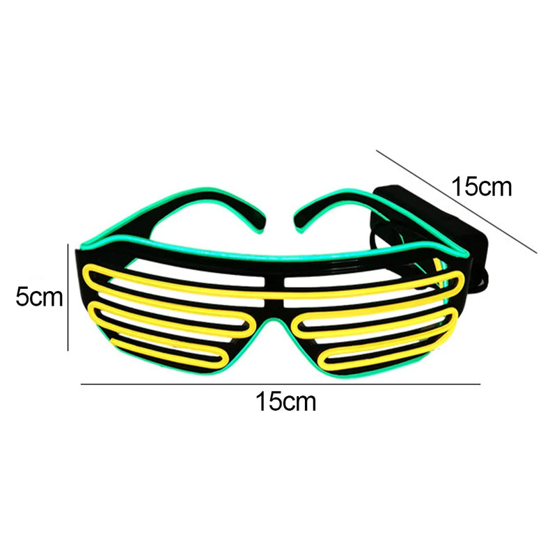 Glowing Glasses LED Gafas Luminous Bril Neon Christmas Glow Sunglasses Flashing Light Glass for Party Supplies Prop Costumes New