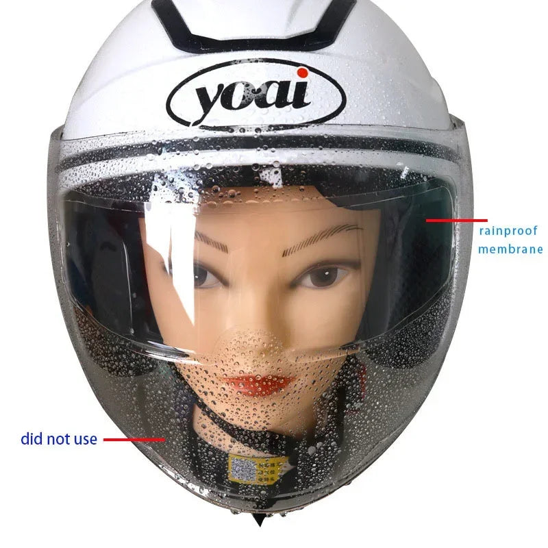 Nueva película de parche transparente universal para casco de motocicleta, película antivaho y antilluvia, película adhesiva con revestimiento nano duradero, película para casco de motocross