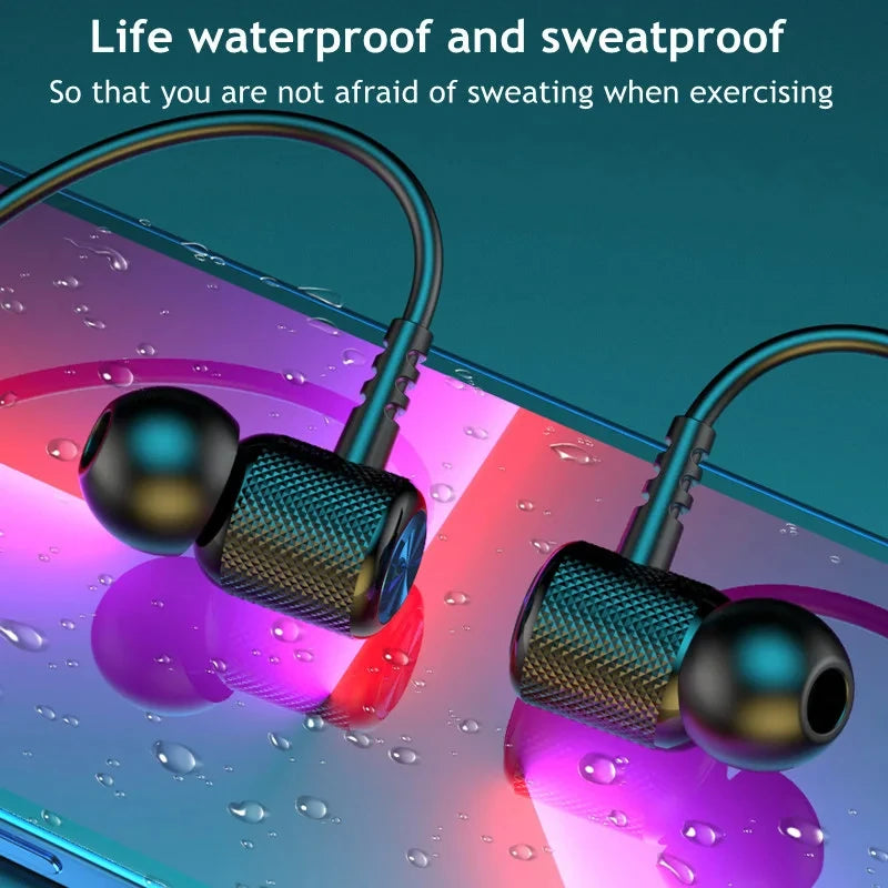 Bluetooth5.0 Wireless Earphones agnetic Sport Headset Halter Waterproof TWS Neckband Headphone 9D HiFi Stereo Earbuds For Xiaomi