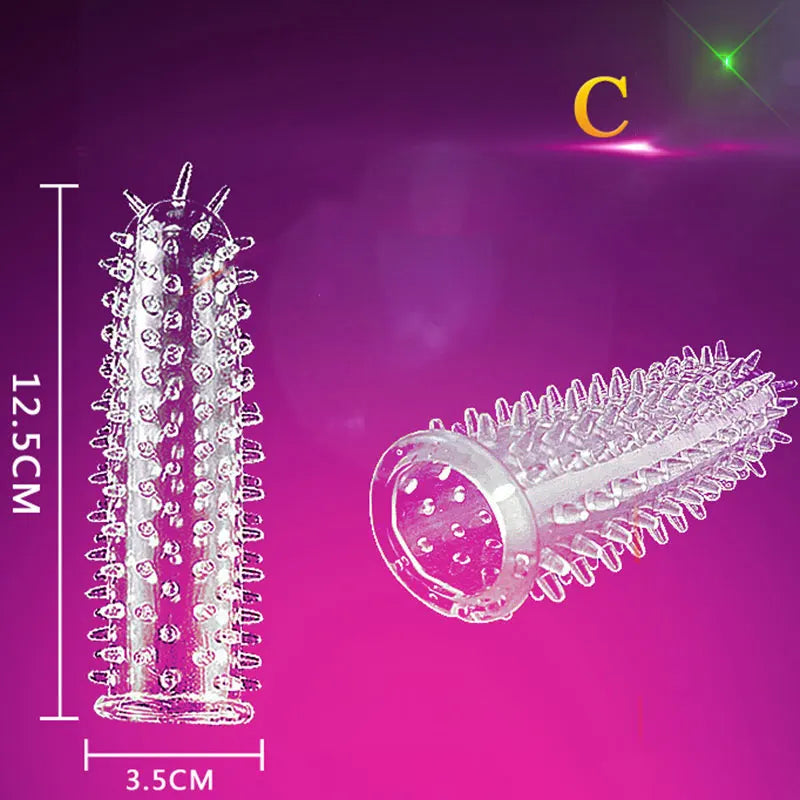 Juguetes sexys Anillo para el pene Manga para agrandar el pene Condones para el pene para hombres Condón reutilizable Manga extensora para el pene Retraso de la eyaculación 18+