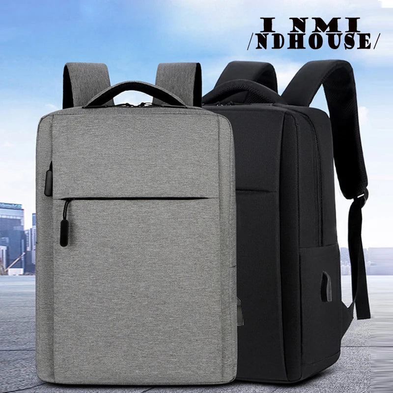 Mochila sencilla y elegante, mochila multifuncional de gran capacidad para desplazamientos, viajes de negocios, bolso para computadora de estudiante-ll