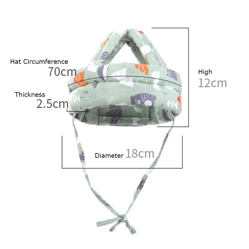 Casco de seguridad para bebés, gorro protector para la cabeza, almohadilla anticaídas para niños pequeños, casco protector ajustable para aprender a caminar