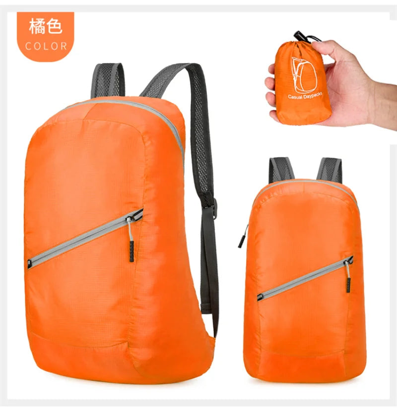 Mochila impermeable de gran capacidad para acampar, viajar, senderismo, ligera, plegable, duradera, para deportes al aire libre, funda para lluvia