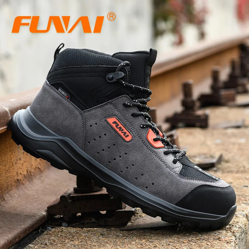 High-quality Men Work Boots Insulated 6KV Composite Toe Electrician Shoes Anti-smash Anti-puncture Safety Shoes Protective Boots