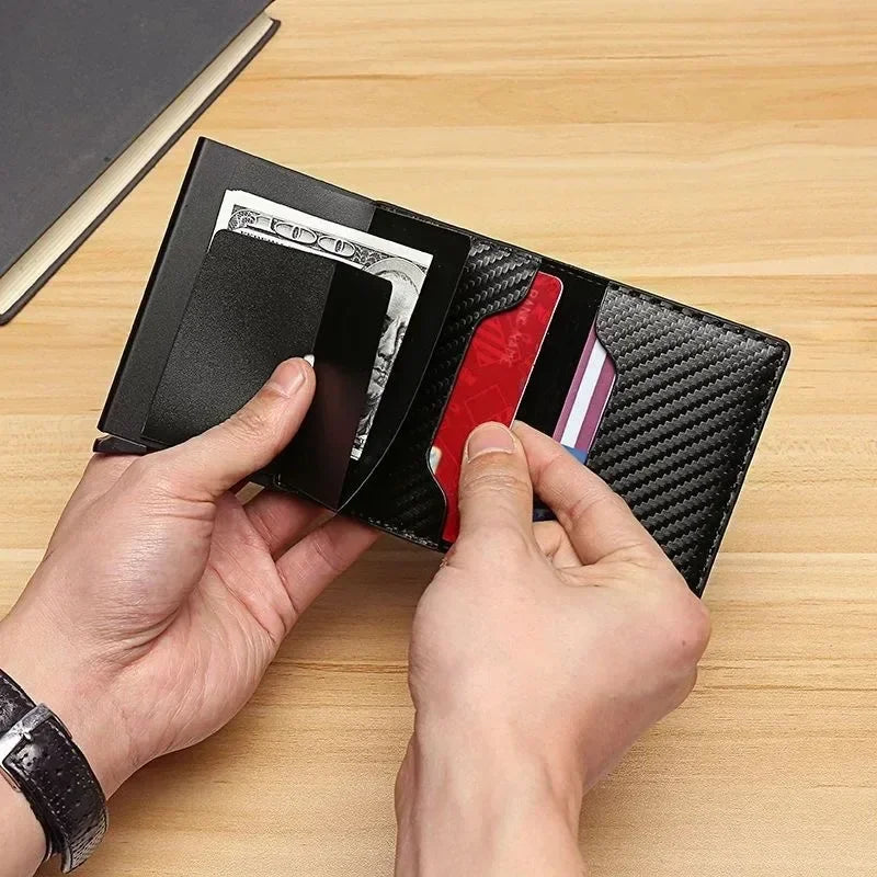 Rfid Credit Card Holder Men Wallets Bank Cardholder Leather Wallets For Bmw 3 E46 G20 E90 E60 F10 F20 F30 E39 M car accessories