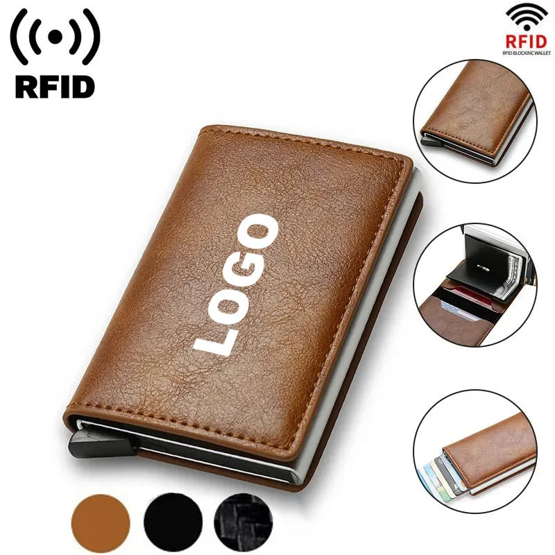 Rfid Credit Card Holder Men Wallets Bank Cardholder Leather Wallets For Bmw 3 E46 G20 E90 E60 F10 F20 F30 E39 M car accessories