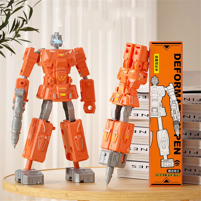 Children Deformation Toy Creative Transformation Robot Figure Pen Robot Deformation Pen Kids Robot Model Toy Stationery Supplies