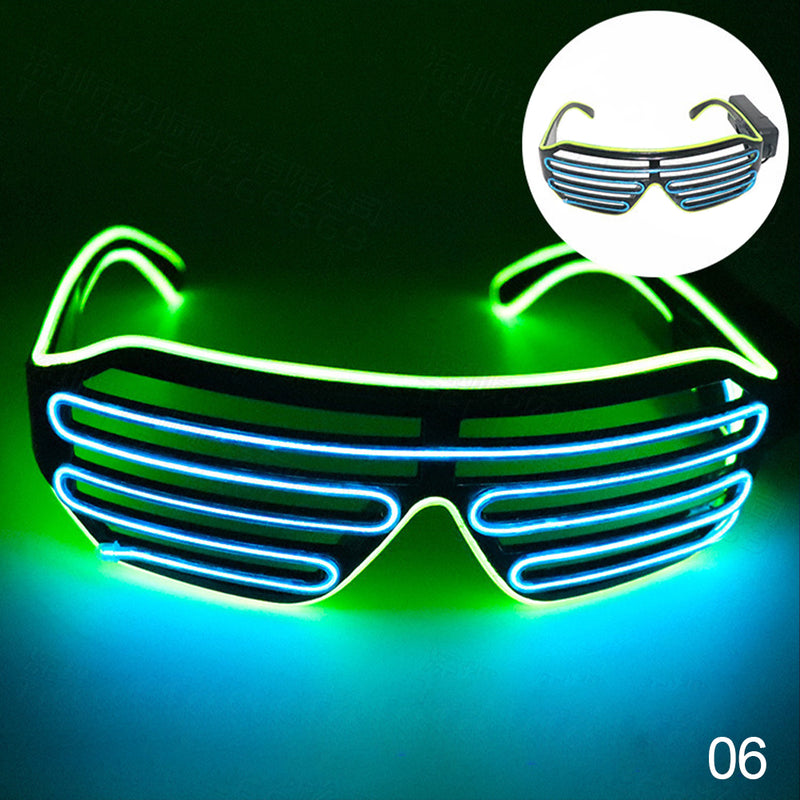 Glowing Glasses LED Gafas Luminous Bril Neon Christmas Glow Sunglasses Flashing Light Glass for Party Supplies Prop Costumes New