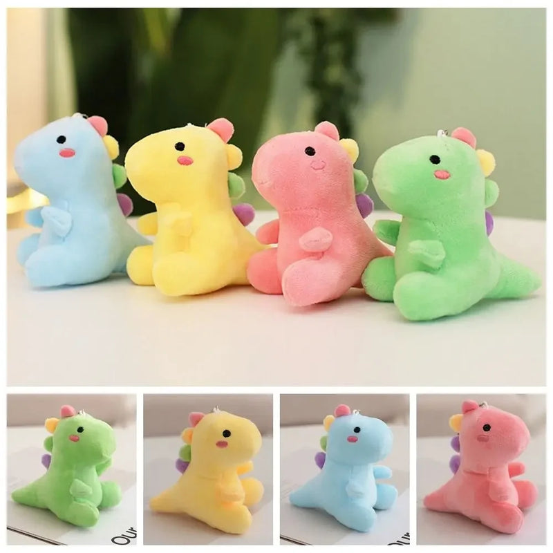 Precioso muñeco de peluche de dinosaurio súper suave, llavero de animal de peluche de dibujos animados para niños, muñeco de abrazo para bebé, almohada para dormir, decoración del hogar