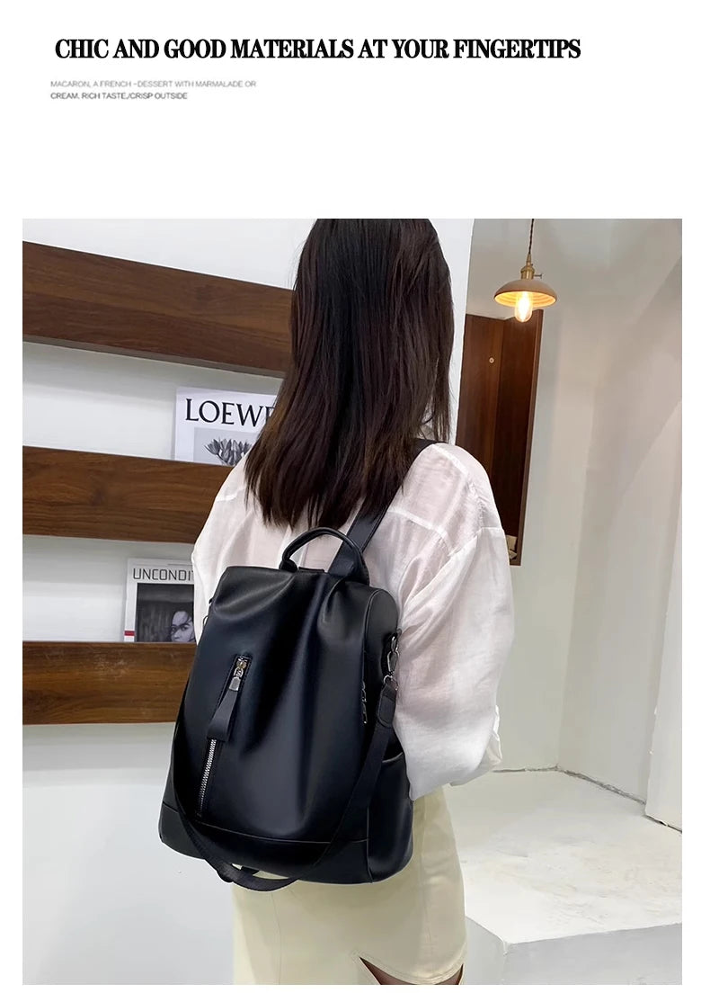 Fashion Women‘s Backpack Oxford Waterproof School Bags for Teenage Girl Multi-Function Shoulder Book Bag Travel Rucksack