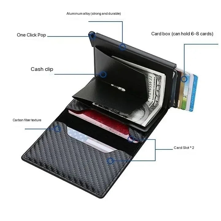 Rfid Credit Card Holder Men Wallets Bank Cardholder Leather Wallets For Bmw 3 E46 G20 E90 E60 F10 F20 F30 E39 M car accessories