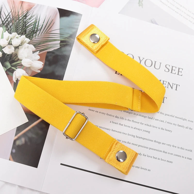 Buckle-free Elastic Invisible Belt for Women Plus Size High Quality Without Buckle Jeans Easy Belts Men No Hassle Desigener Belt