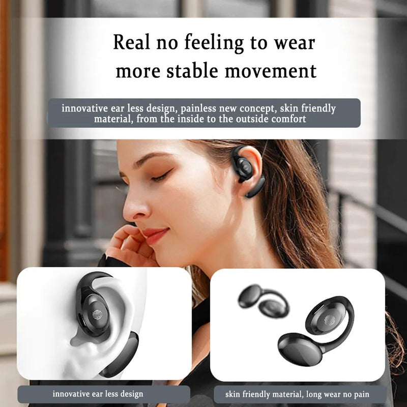 Auriculares Bluetooth de conducción ósea GD06, auriculares inalámbricos tipo tapón para la oreja, auriculares colgantes con cancelación de ruido, manos libres para camioneros