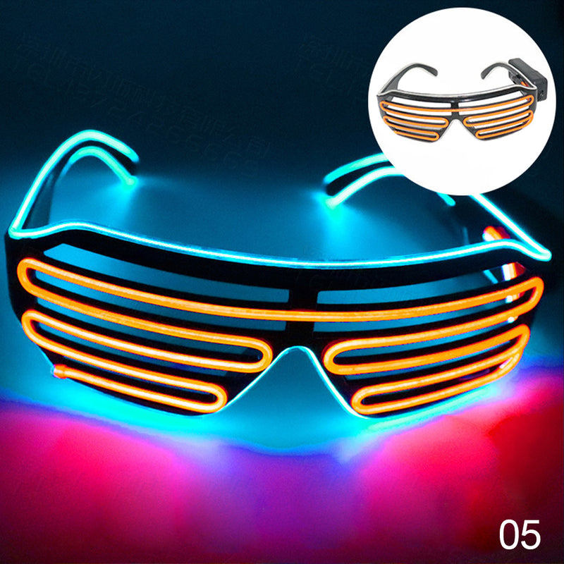 Glowing Glasses LED Gafas Luminous Bril Neon Christmas Glow Sunglasses Flashing Light Glass for Party Supplies Prop Costumes New