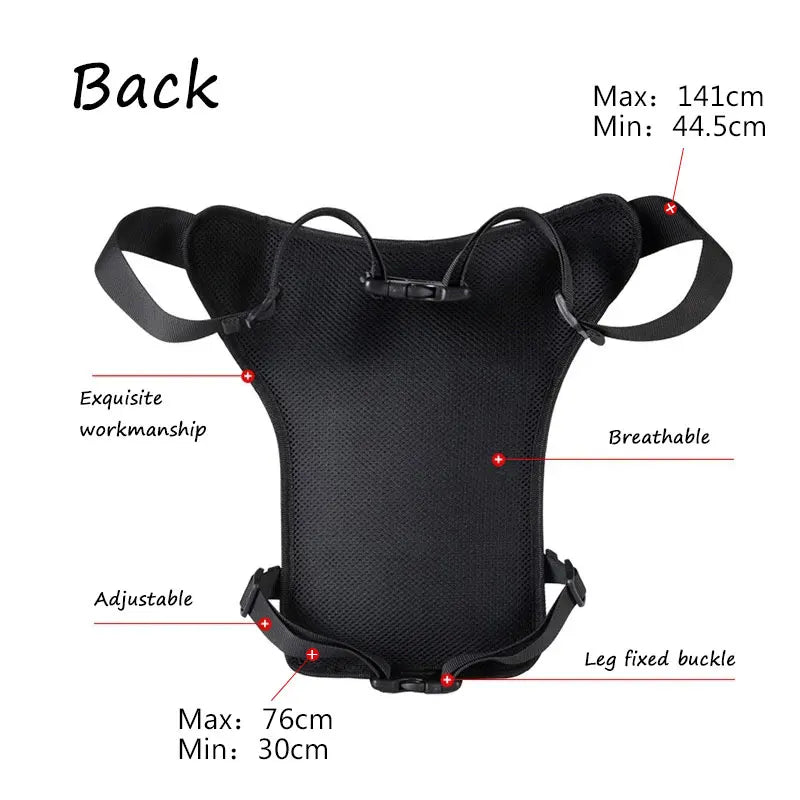 Waterproof Nylon Drop Leg bag For Men Thigh Hip Bum Beltleg Fanny Pack Waist Travel Riding Motorcycle Crossbody Shoulder Bags