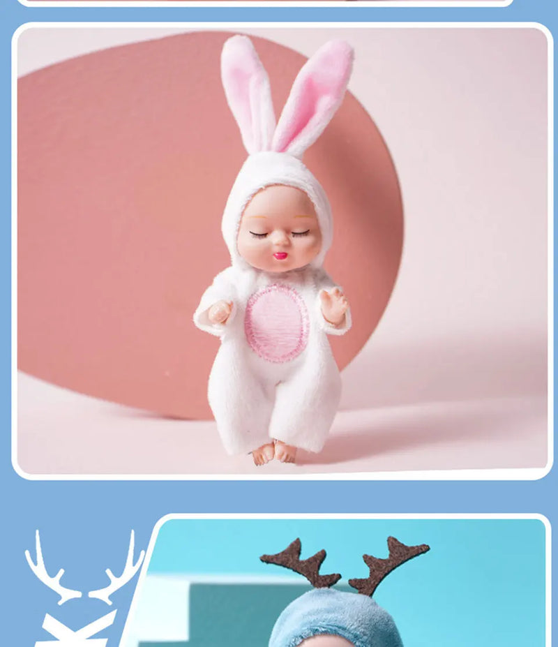 11/19/30cm Silicone Reborn Dolls Baby Reborn Toys Waterproof Vinyl Bebe Doll Cute Mini Reborn Baby Doll For Girls Birthday Gift