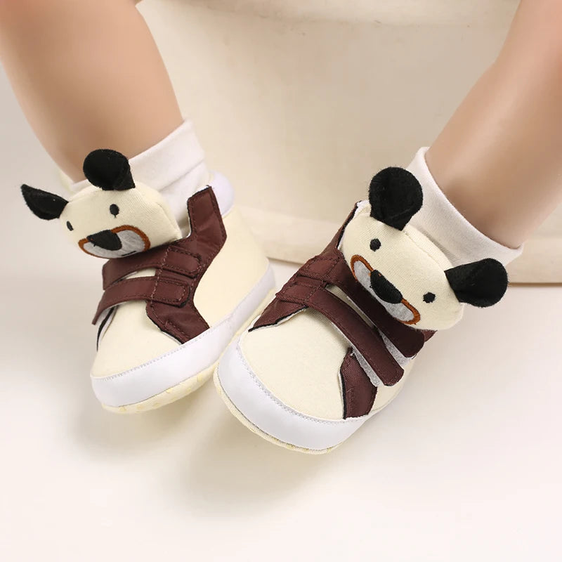 Classic Baby Shoe Boy Girl Baby Cute Animal Face Casual Flat Sneaker First Baby Ankle Boot Cotton Non-slip Warm Walking Shoes