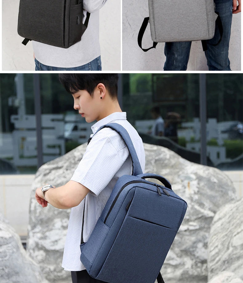 Mochila sencilla y elegante, mochila multifuncional de gran capacidad para desplazamientos, viajes de negocios, bolso para computadora de estudiante-ll