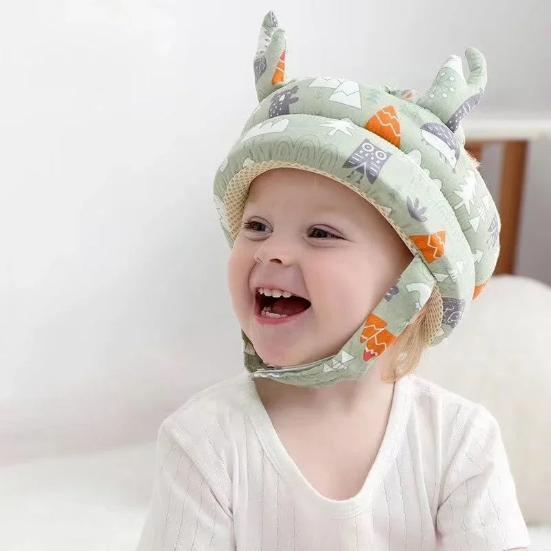 Casco de seguridad para bebés, gorro protector para la cabeza, almohadilla anticaídas para niños pequeños, casco protector ajustable para aprender a caminar