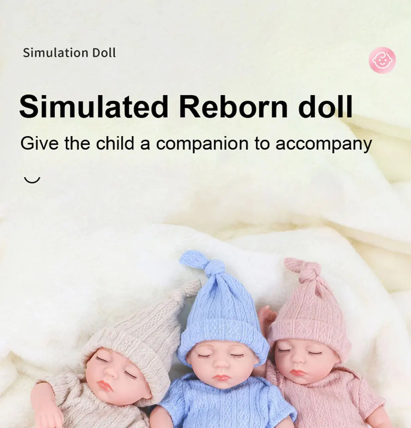 11/19/30cm Silicone Reborn Dolls Baby Reborn Toys Waterproof Vinyl Bebe Doll Cute Mini Reborn Baby Doll For Girls Birthday Gift