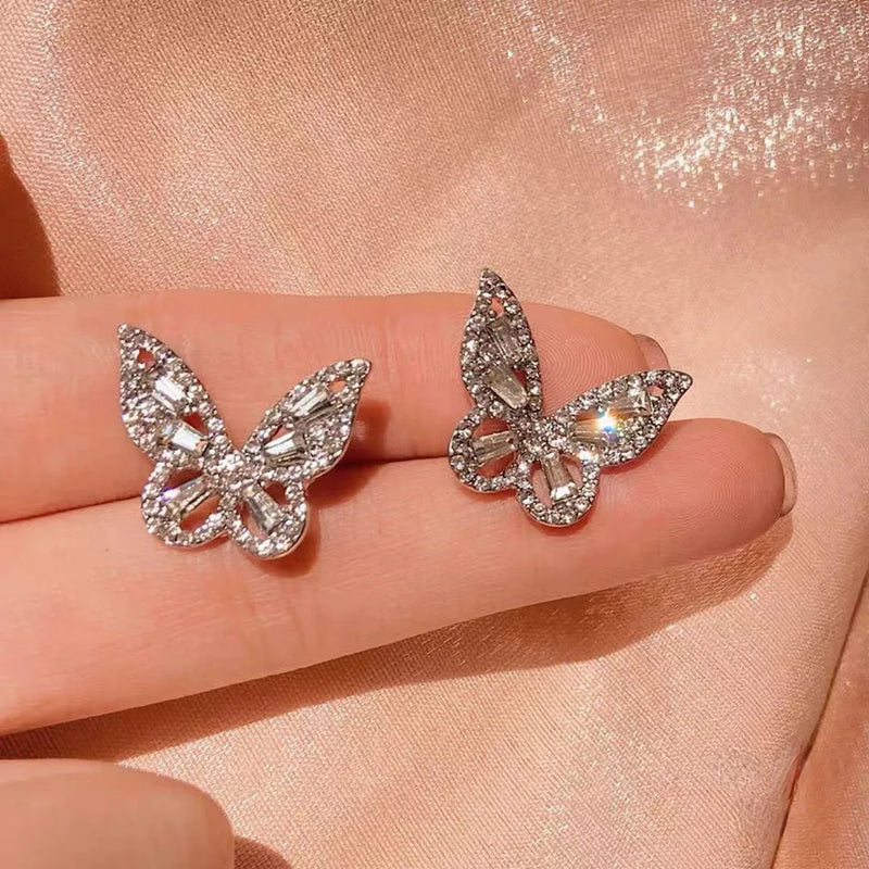 Fashion Leaf Long Crystal Leaf Drop Earrings for Women Romantic Valentine's Day Anniversary Gift Bridal Wedding Party Jewelry