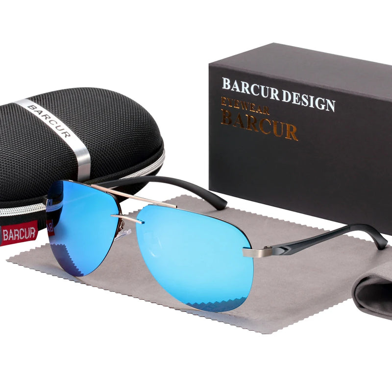 Gafas de sol BARCUR Al-Mg para hombre, polarizadas, ultraligeras, para conducir, para mujer, protección UV400, accesorio para gafas